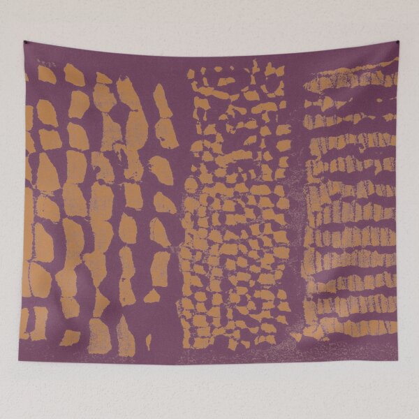 Item preview, Three Grains Textured Monoprint - Beet + Rust designed and sold by Irene Estelle.