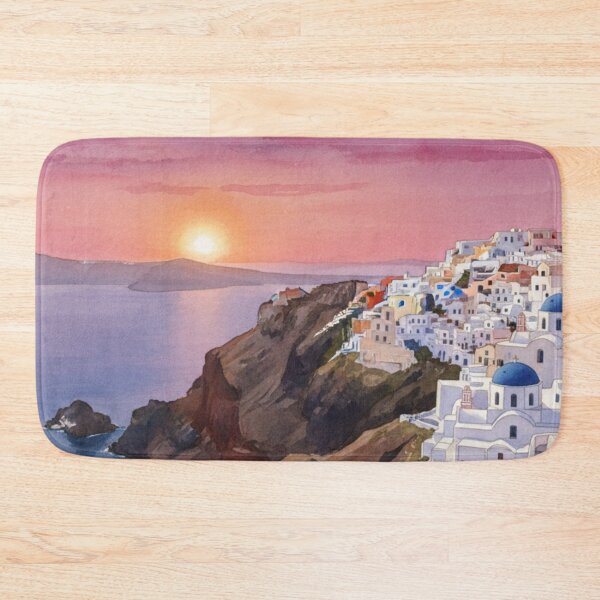 Item preview, View of the Santorini Caldera at Sunset designed and sold by HeyHas.