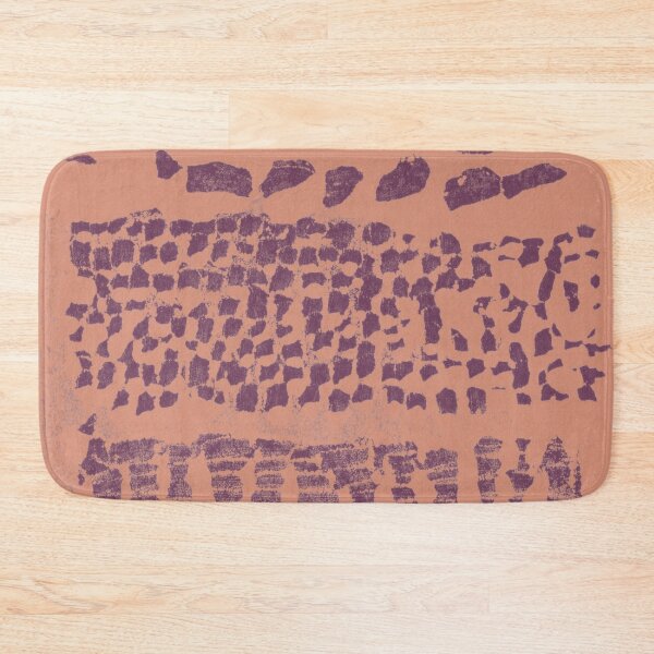 Item preview, Three Grains Textured Monoprint - Coral + Beet designed and sold by Irene Estelle.