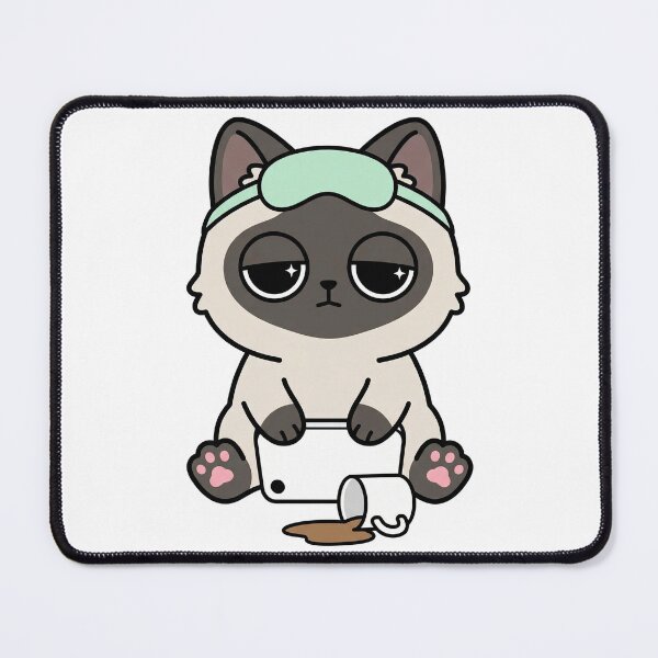 Item preview, Kawaii Siamese Cat - 3AM Overthinking designed and sold by Inna Myrien.