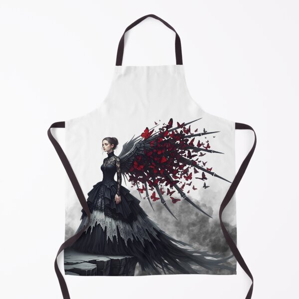 Item preview, Mechanical Butterfly Wings – Dark Gothic Fantasy Girl Aesthetic Illustration designed and sold by CrimsonChords.