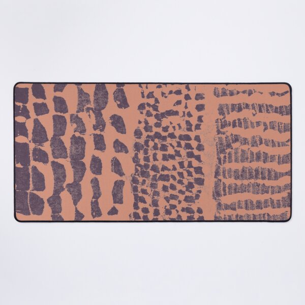 Item preview, Three Grains Textured Monoprint - Coral + Fig designed and sold by Irene Estelle.