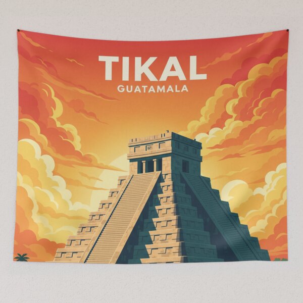 Item preview, Temple of Tikal at Mayan Dawn designed and sold by HeyHas.