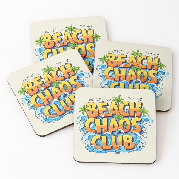 Item preview, Beach Chaos Club – Funny Typography Design designed and sold by Sea Gem.