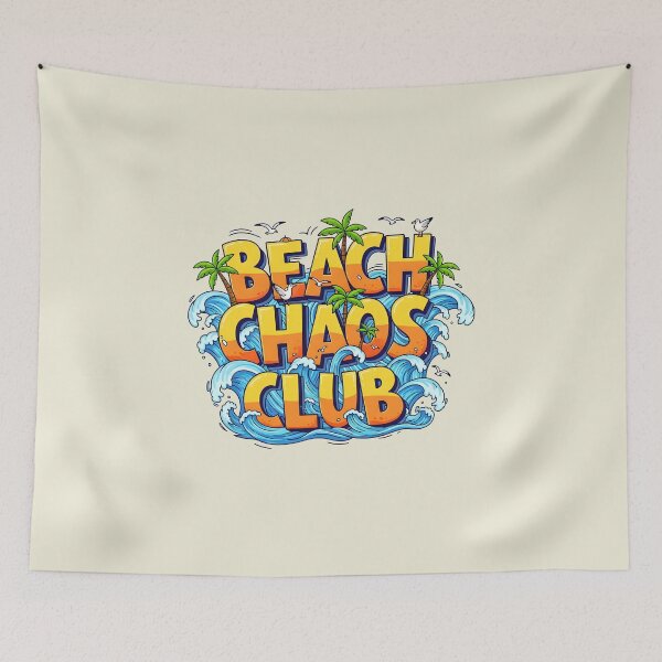 Item preview, Beach Chaos Club – Funny Typography Design designed and sold by Sea Gem.