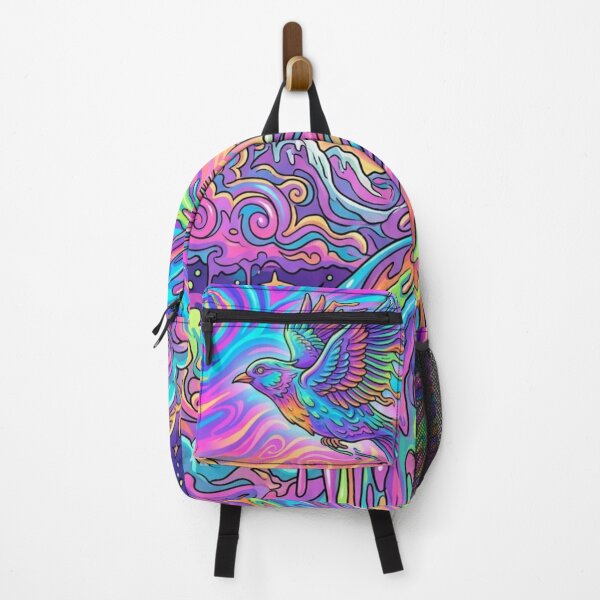 Item preview, Psychedelic Bird Melting in Flight | Trippy Colorful Mountain Landscape designed and sold by Eart98.