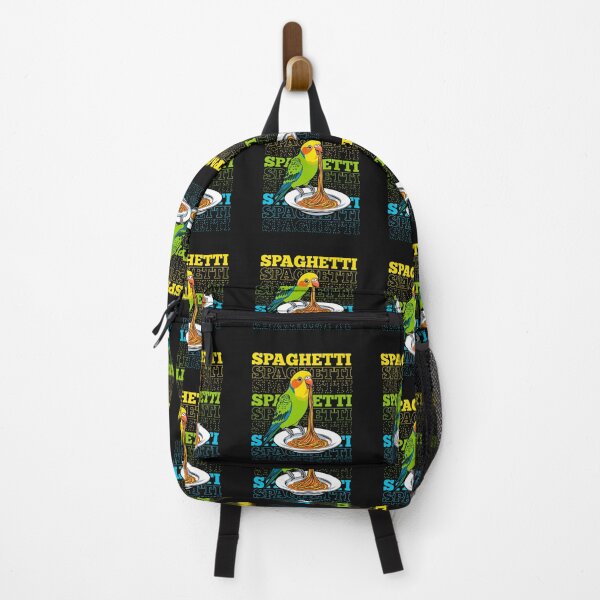 Item preview, Green parrot eating spaghetti designed and sold by Shedronpanda.