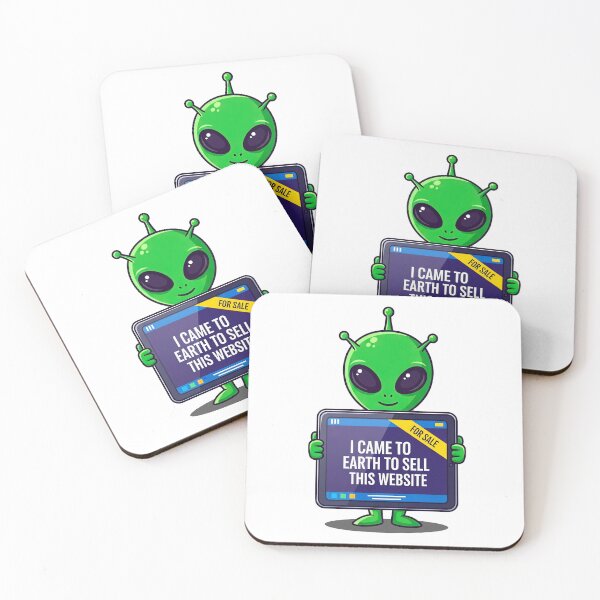 Item preview, Funny Alien Holding Laptop for Sale Website Humor Graphic designed and sold by WallaceSilvaART.