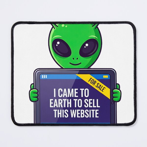 Item preview, Funny Alien Holding Laptop for Sale Website Humor Graphic designed and sold by WallaceSilvaART.