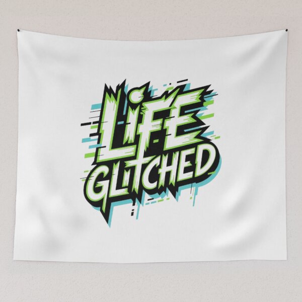 Item preview, Life Glitched – Neon Chaos Streetwear Graphic Tee designed and sold by NewUSShop.