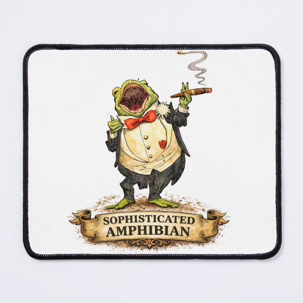 Item preview, Vintage Watercolor Illustration Dapper Frog Gentleman Smoking Cigar for Animal Art Lovers designed and sold by RickE.