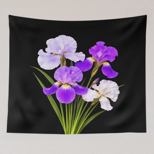 Item preview, Elegant Blooming Bearded Iris Bouquet Shapes Mania designed and sold by Shapes-Mania.