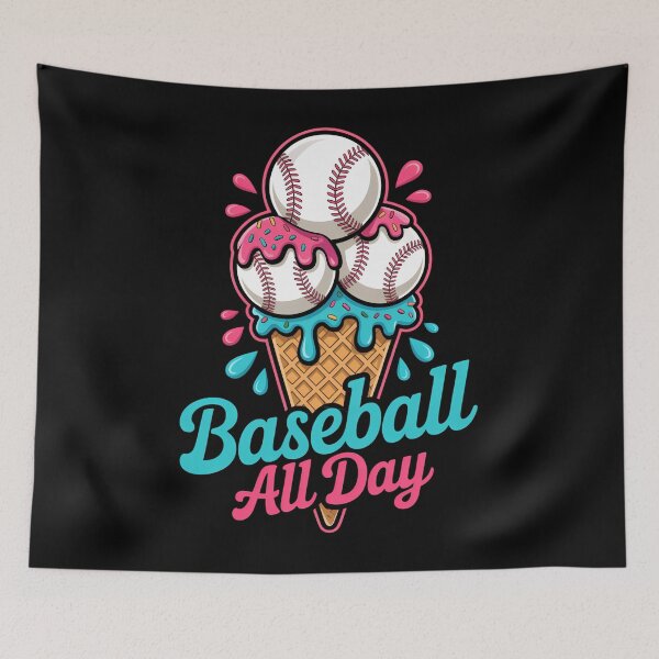 Item preview, Baseball All Day Baseball Home Plate Ice Cream designed and sold by TyraYoung.