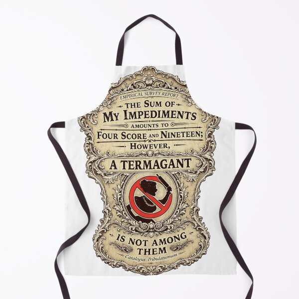 Item preview, Ornate Victorian Humor - No Termagant designed and sold by Grandiloquent Word of the Day.