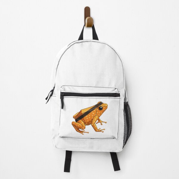 Item preview, Orange Frog Sticker – Illustration of a Frog with Spots and Stripes for Explorers designed and sold by bsbd-action.