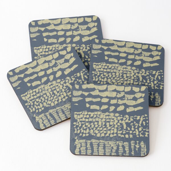 Item preview, Three Grains Textured Monoprint - Dusk + Gold designed and sold by Irene Estelle.