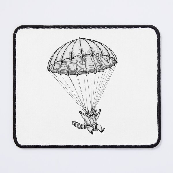 Item preview, Skydiving Raccoon designed and sold by NCZKI.