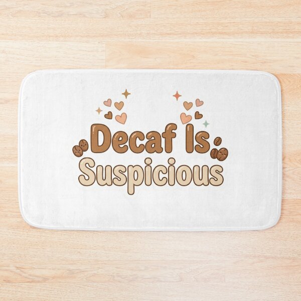 Item preview, Decaf Is Suspicious Funny Coffee Sticker designed and sold by CutePlix.