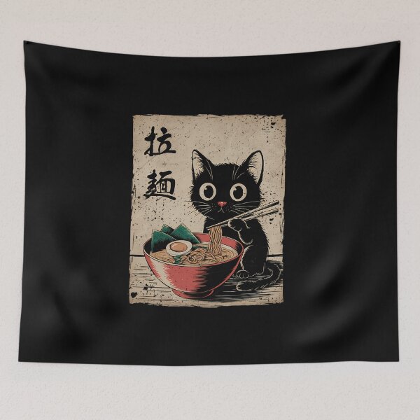 Item preview, Cat Ramen Japanese Funny Graphic Tees Kawaii Cat Anime Gifts  designed and sold by seifelgawesh.