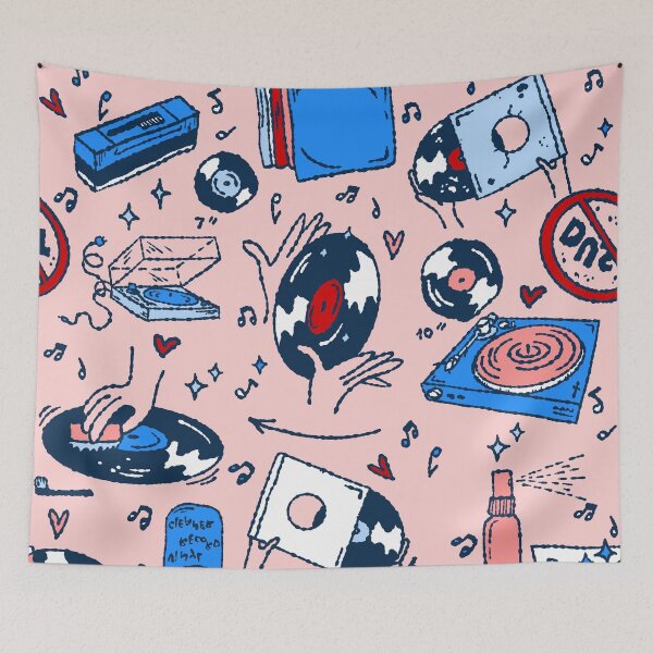 Item preview, pop art record collector music lover vintage heart  designed and sold by Gossip Rag.
