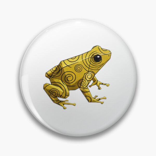 Item preview, Yellow Hypnotic Frog Sticker – Illustration of a Frog with Spirals for Abstract Art Lovers designed and sold by bsbd-action.