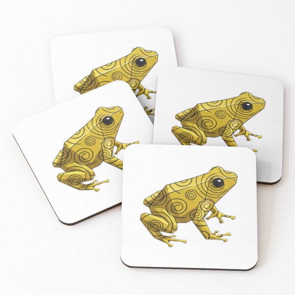 Item preview, Yellow Hypnotic Frog Sticker – Illustration of a Frog with Spirals for Abstract Art Lovers designed and sold by bsbd-action.