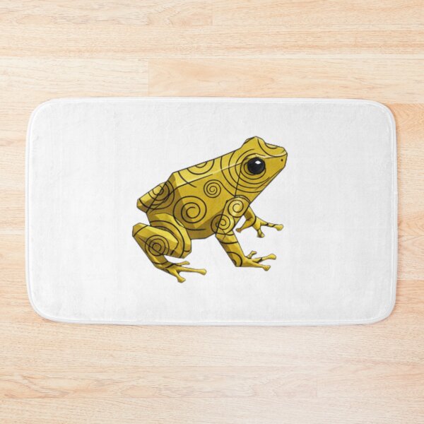 Item preview, Yellow Hypnotic Frog Sticker – Illustration of a Frog with Spirals for Abstract Art Lovers designed and sold by bsbd-action.