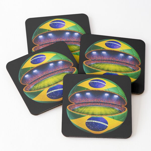 Item preview, Brazil Soccer Stadium Ball Design  designed and sold by FunToTheFullest.