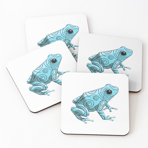 Item preview, Light Blue Spiral Frog Sticker – Light Blue Frog Design with Patterns for Styles designed and sold by bsbd-action.