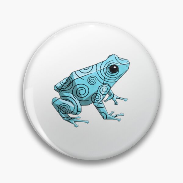 Item preview, Light Blue Spiral Frog Sticker – Light Blue Frog Design with Patterns for Styles designed and sold by bsbd-action.