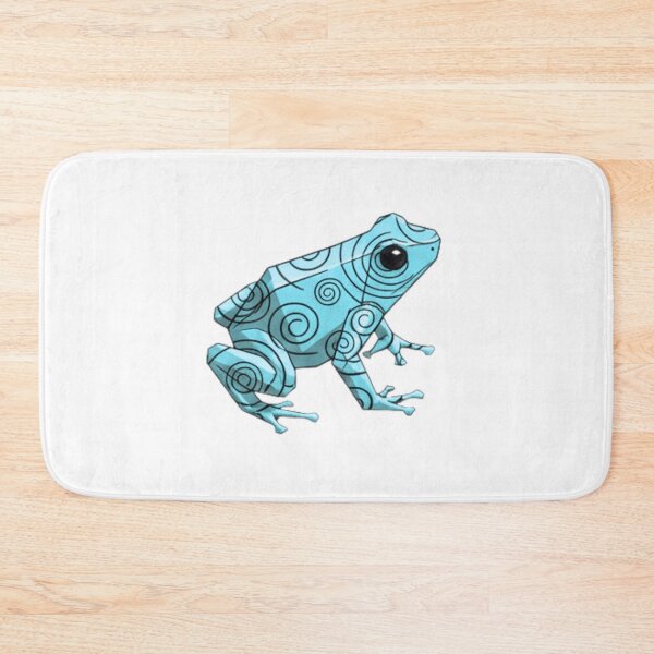 Item preview, Light Blue Spiral Frog Sticker – Light Blue Frog Design with Patterns for Styles designed and sold by bsbd-action.