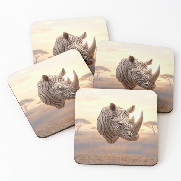Item preview, Sunset Savanna Collection: African Rhino designed and sold by Aetherium Studio Artworks.