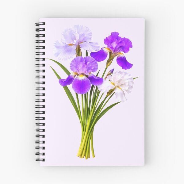Item preview, Elegant Blooming Bearded Iris Bouquet  on White Shapes Mania designed and sold by Shapes-Mania.