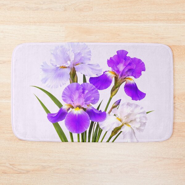 Item preview, Elegant Blooming Bearded Iris Bouquet  on White Shapes Mania designed and sold by Shapes-Mania.
