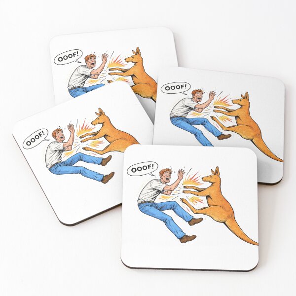 Item preview, Kangaroo Fight Cartoon Vintage Humor Design Animal Lovers designed and sold by RickE.