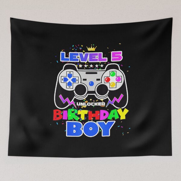 Item preview, Level 5 Unlocked Gamer Birthday Boy Level Up designed and sold by FGTV2021.
