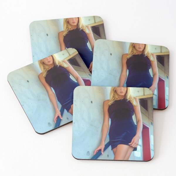 Item preview, Blonde Woman in Stylish Black Dress designed and sold by jklune.
