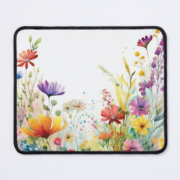 Item preview, FLORAL Spring Boho watercolour pastel wildflower garden painting, nature inspired neutral colours floral spring botanical flowers designed and sold by navitalidesign.
