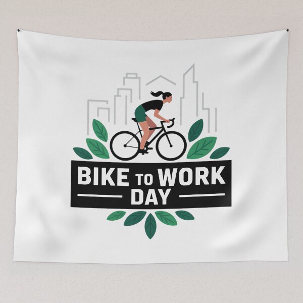 Item preview, Bike to Work Day Cycling Commute to Work designed and sold by TrinaEspinoza.