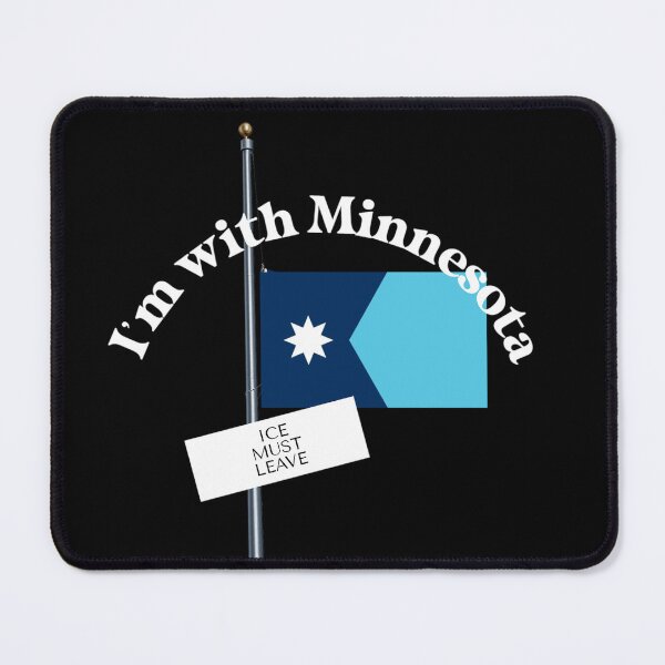 Item preview, I'M WITH MINNESOTA - light for dark backgrounds designed and sold by WheelieGdArt.