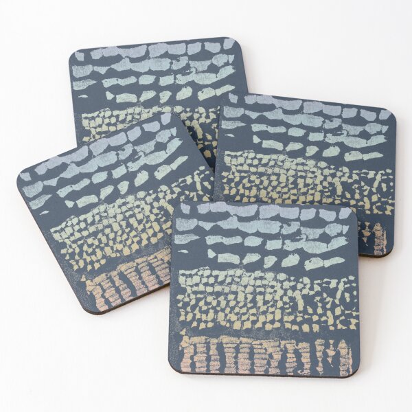 Item preview, Three Grains Textured Monoprint - Dusk + Rainbow Sorbet designed and sold by Irene Estelle.