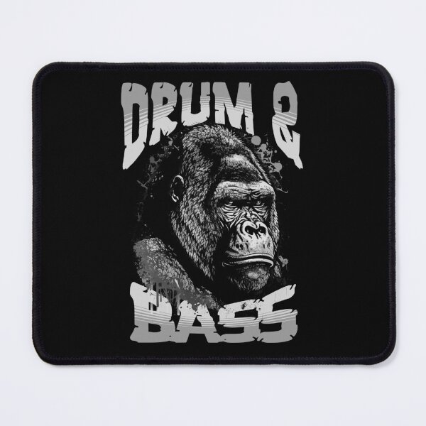 Item preview, DRUM AND BASS - Gorilla Profile (Grey) designed and sold by Discothreadz.