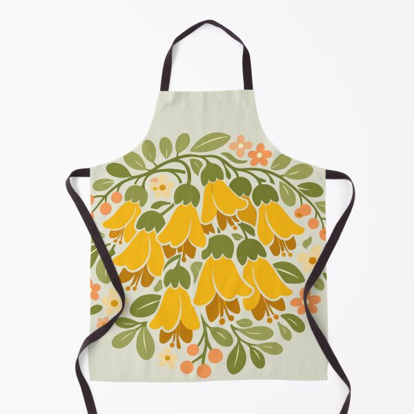 Item preview, Retro Kōwhai Floral Circle – Kiwiana Botanical Art designed and sold by MvuuStudio.