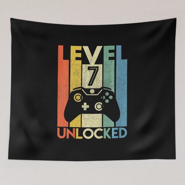 Item preview, Level 7 Unlocked Gamer Birthday Retro Gaming Style designed and sold by FGTV2021.