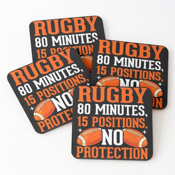 Item preview, Rugby 80 Minutes 15 Positions No Protection Funny Rugby Quote designed and sold by GabrieSketcham.