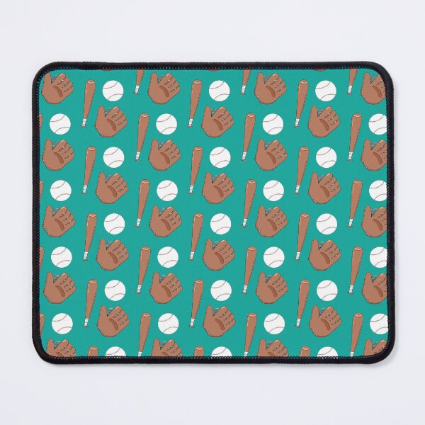 Item preview, Baseball , Mitt and Bat Pattern Aquamarine designed and sold by iCraftCafe.