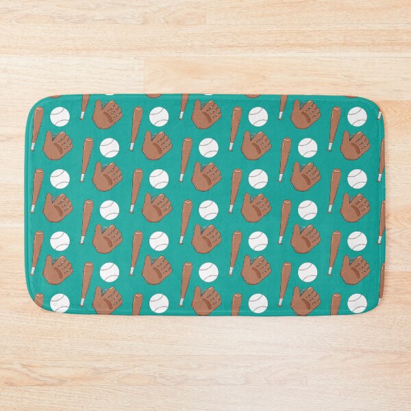 Item preview, Baseball , Mitt and Bat Pattern Aquamarine designed and sold by iCraftCafe.