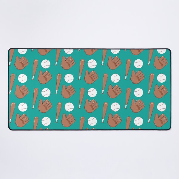 Item preview, Baseball , Mitt and Bat Pattern Aquamarine designed and sold by iCraftCafe.
