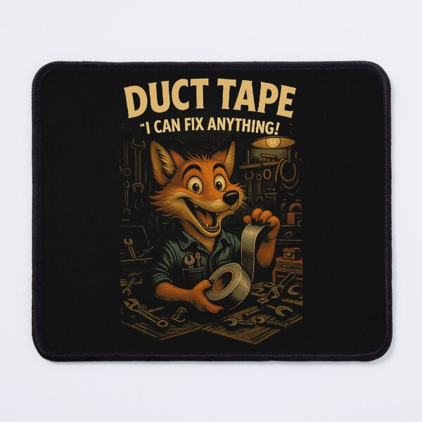 Item preview, Duct Tape Fix Anything Funny Fox Mechanic designed and sold by printedartgoods.