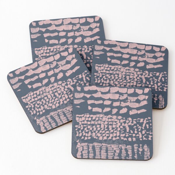 Item preview, Three Grains Textured Monoprint - Dusk + Rose designed and sold by Irene Estelle.